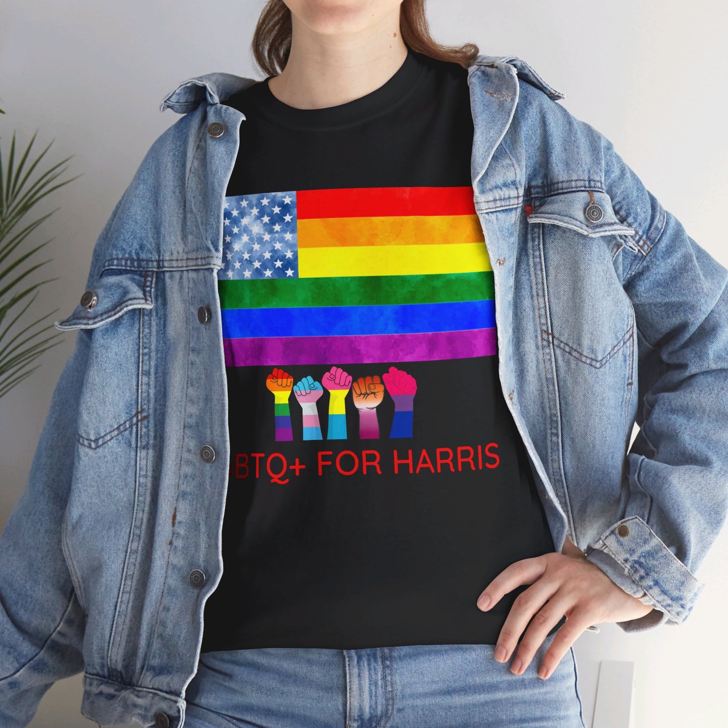 LGBTQ+ for Harris Shirt- Queer for Harris Tee-  Democrat Presidential Election T-Shirt