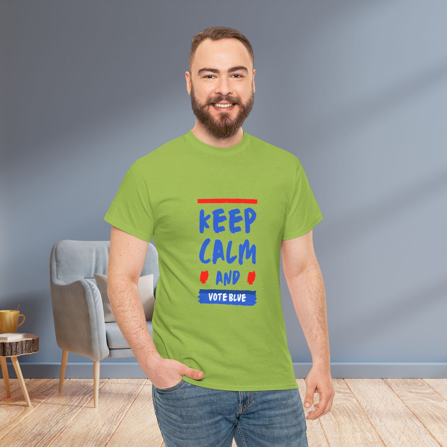 Keep Calm and Vote Blue Shirt- Save Democracy Tee- Democrat Presidential Election T-Shirt