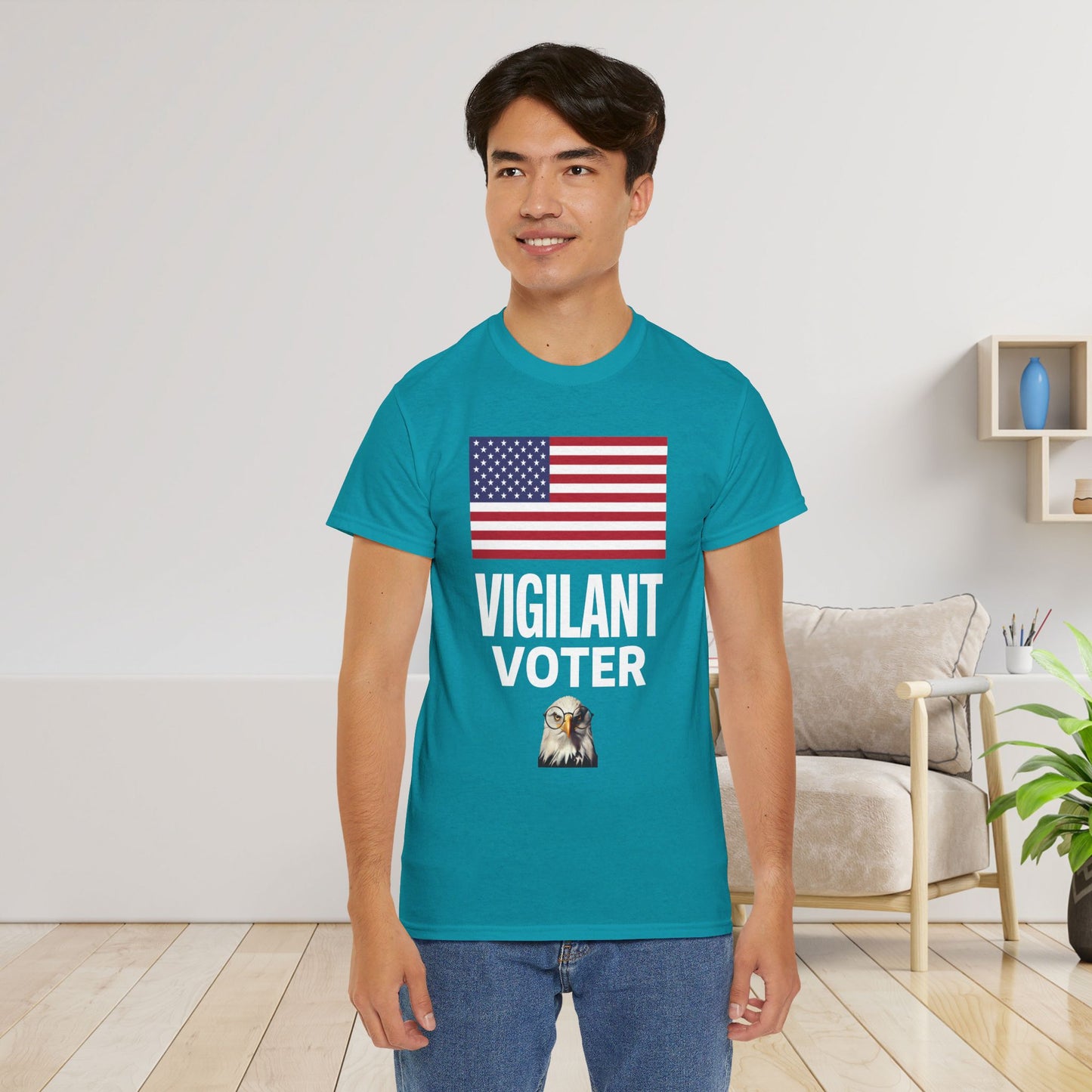 Vigilant Voter Shirt- Vote Blue Save Democracy Tee- Democrat Presidential Election T-Shirt