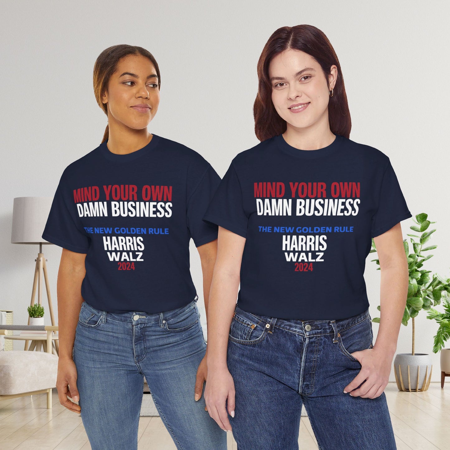 Mind Your Own Damn Business Shirt- Harris Walsh Tee-  Democrat Presidential Election T-Shirt