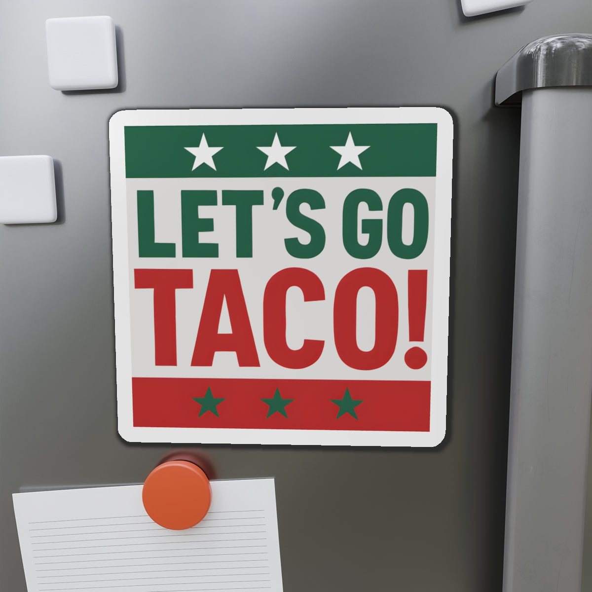Political Magnet Anti-Trump Merch Let's Go Taco Fuck Donald Trump Car Magnet Political FDT Resist Protest Gear Anti-Fascism Mexican Sign