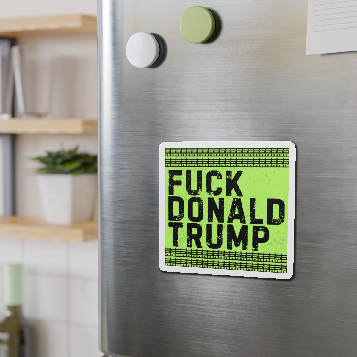 Political Magnet Anti-Trump Merch Foxtrot Delta Tango Fuck Donald Trump Car Magnet Resist Political Decal Protest Activism Gear Anti-Fascism