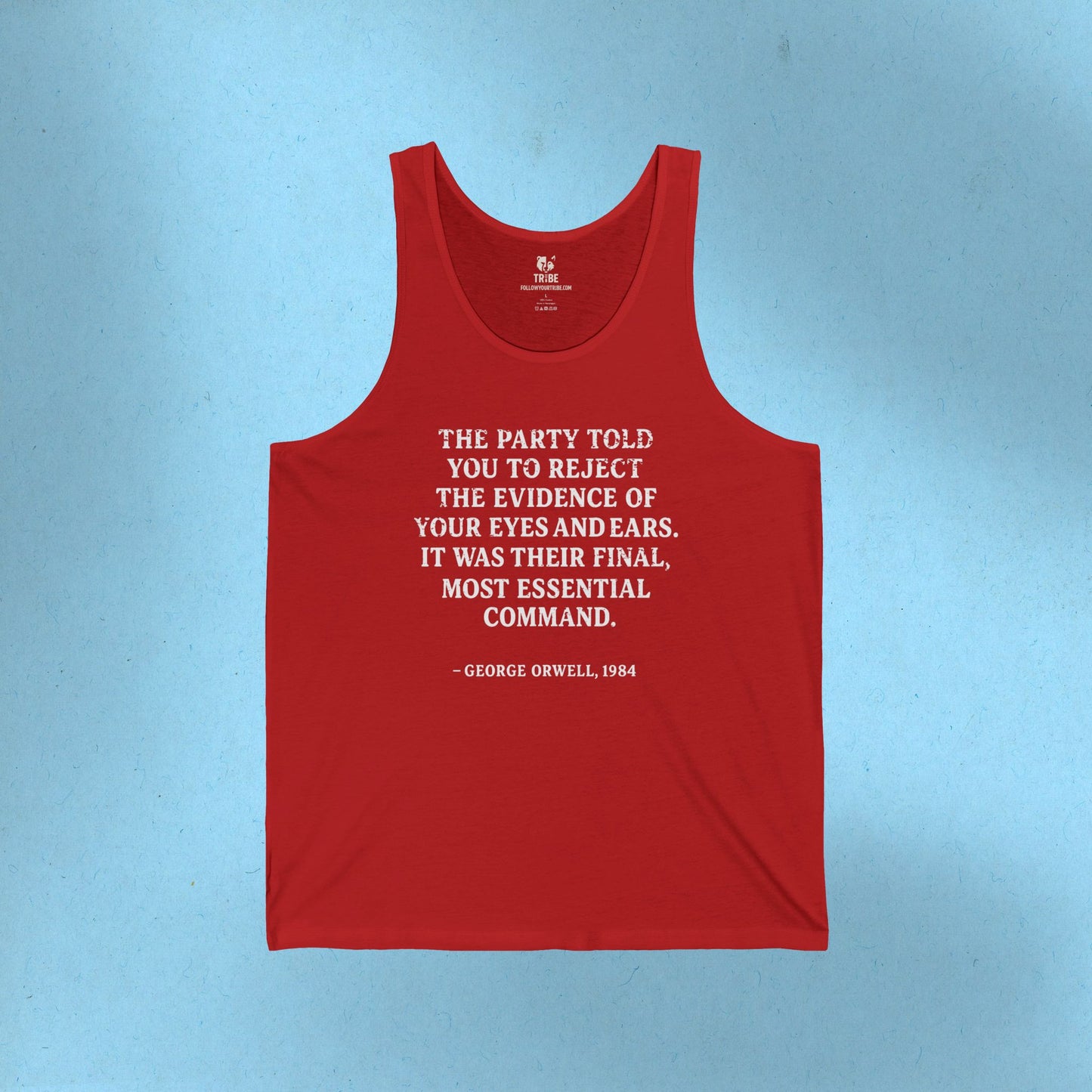 George Orwell's 1984 Protest Tank Top Social Justice Shirt Anti-Trump Merch Anti-Fascism Gear Resistance Activist Tank Top Democrat Apparel