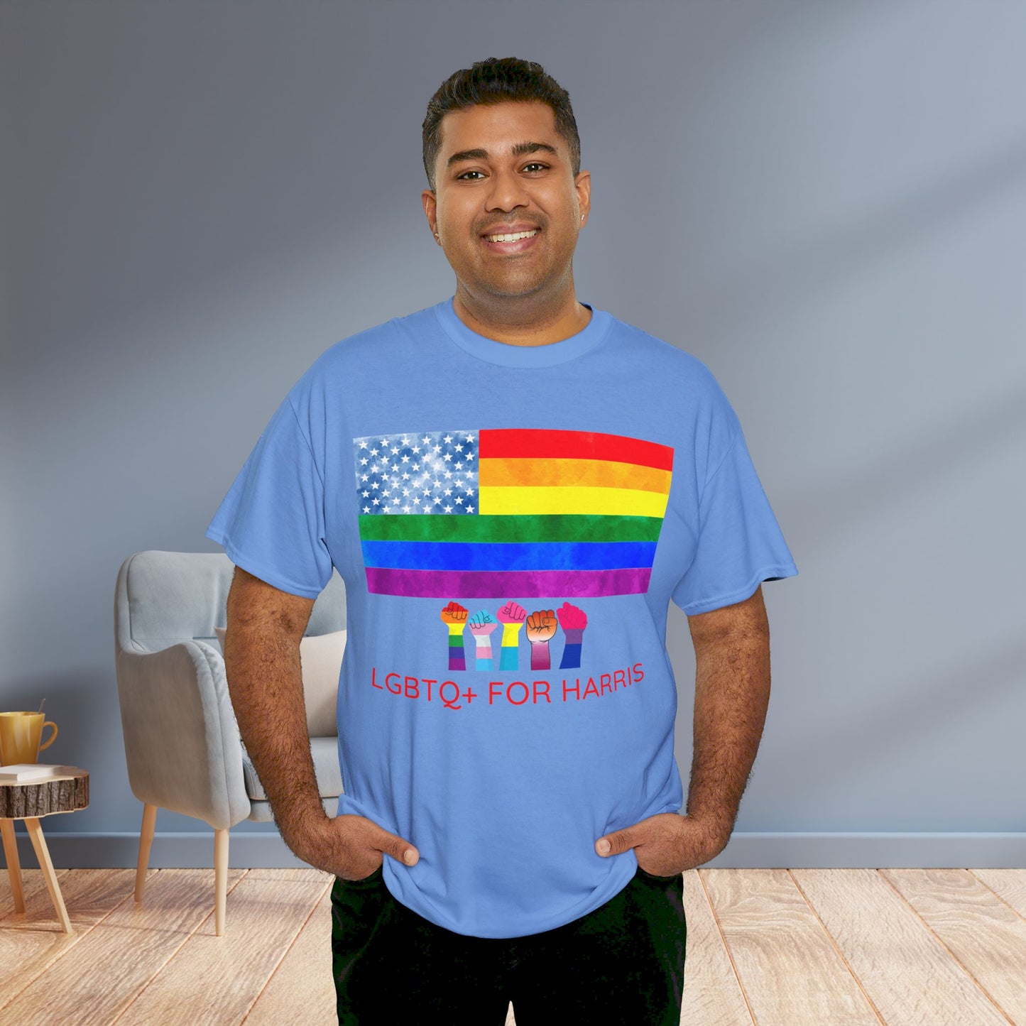 LGBTQ+ for Harris Shirt- Queer for Harris Tee-  Democrat Presidential Election T-Shirt