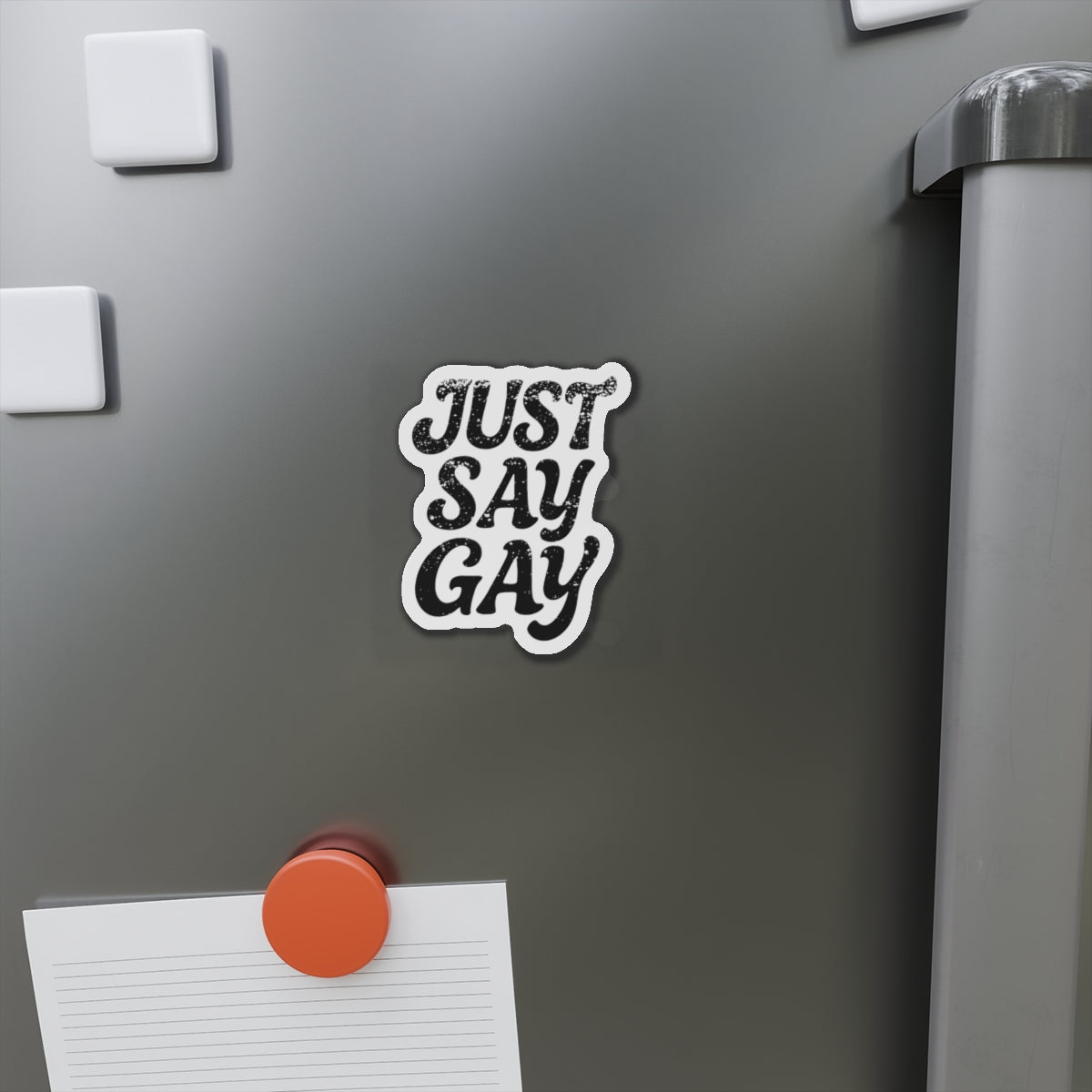 Just Say Gay LGBT Car Magnet for Fridge LGBTQ Magnetic Sign Queer Lesbian Bisexual Transgender Gay Pride Merch LGBTQIA Political Decal