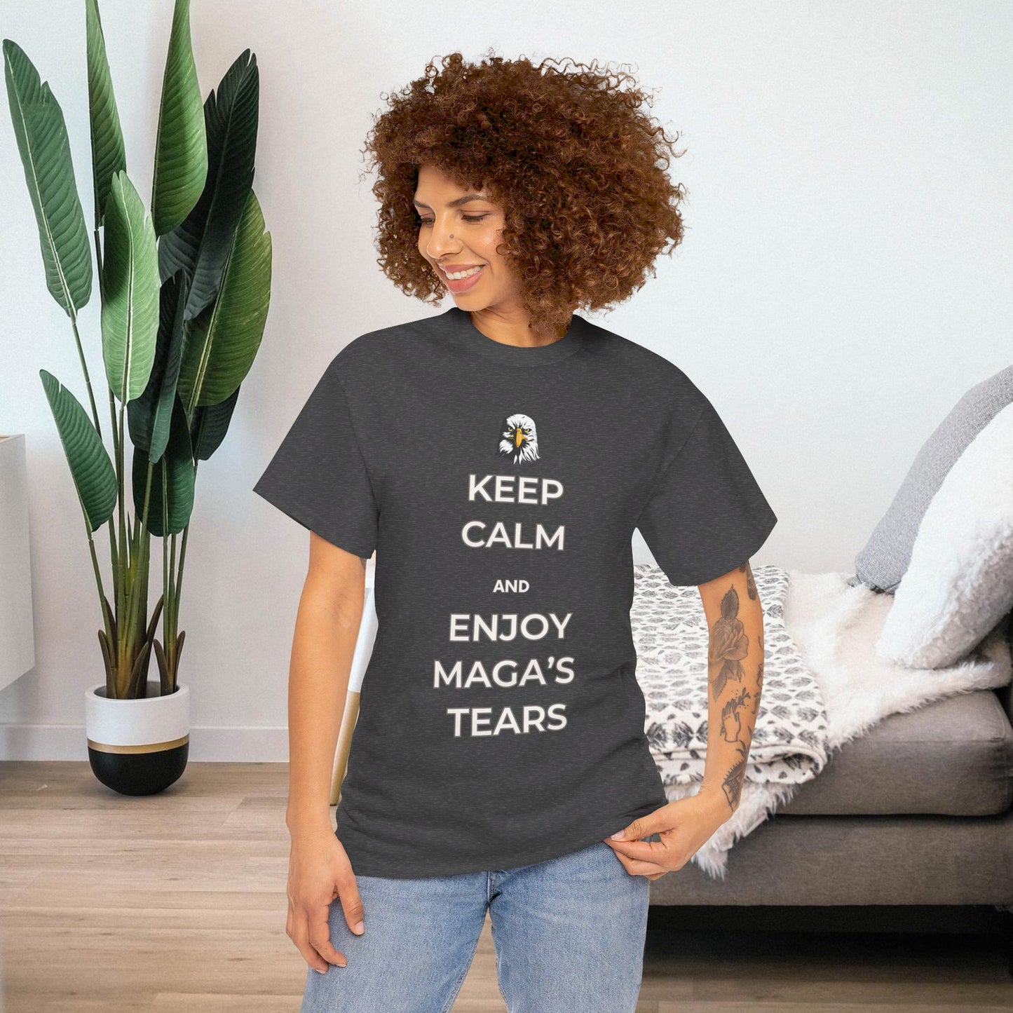 Keep Calm and Enjoy MAGA's Tears Shirt- Harris Walz Tee-  Democrat Presidential Election T-Shirt