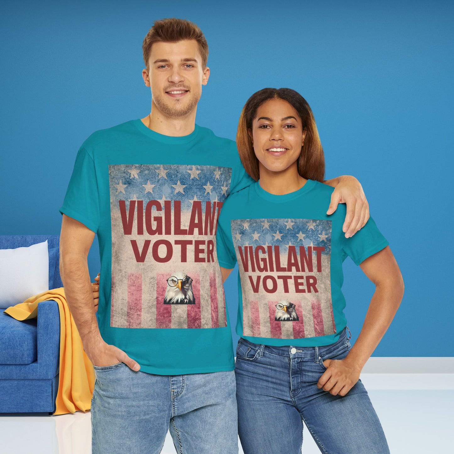 Vigilant Voter Shirt- Vote Blue Save Democracy Tee- Democrat Presidential Election T-Shirt