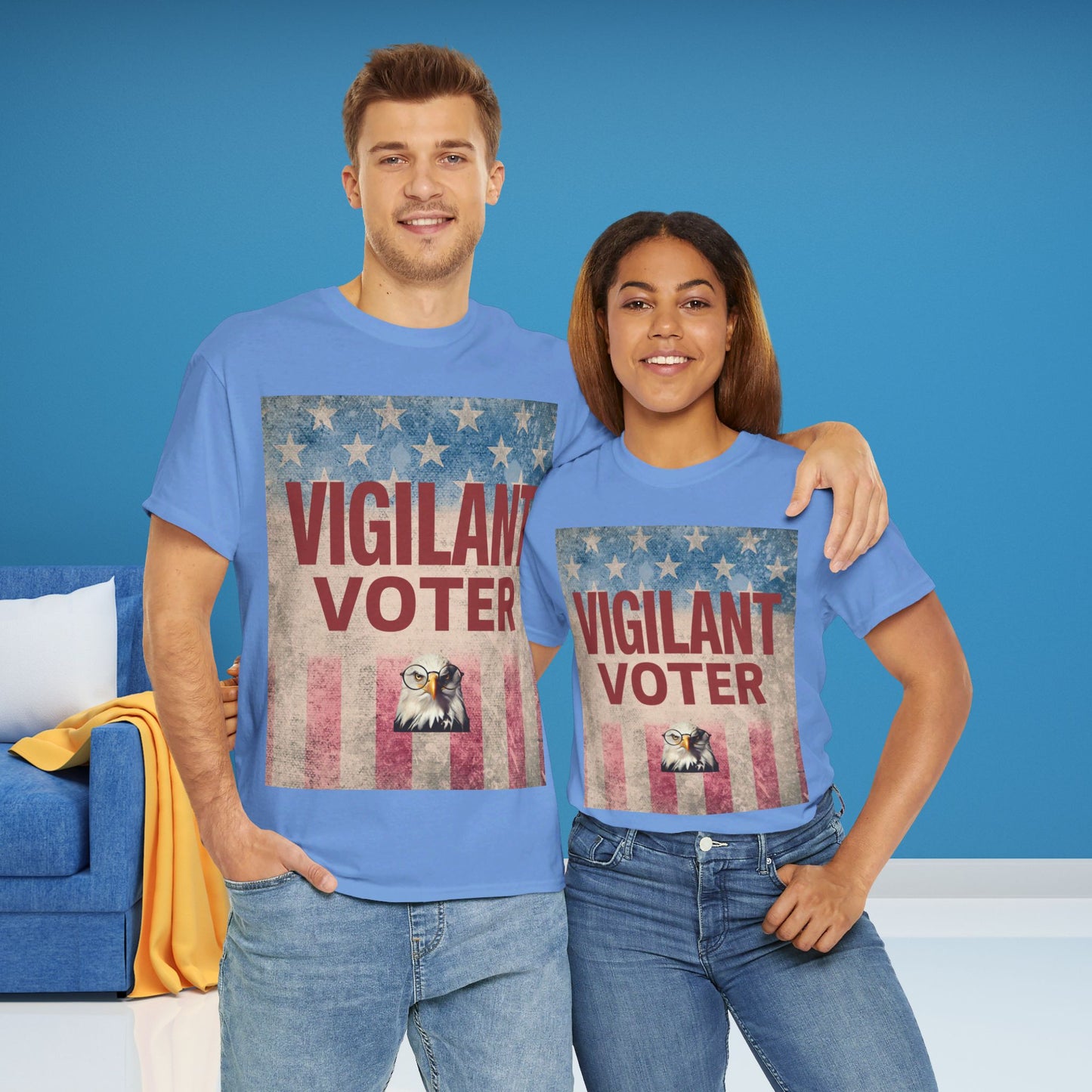 Vigilant Voter Shirt- Vote Blue Save Democracy Tee- Democrat Presidential Election T-Shirt