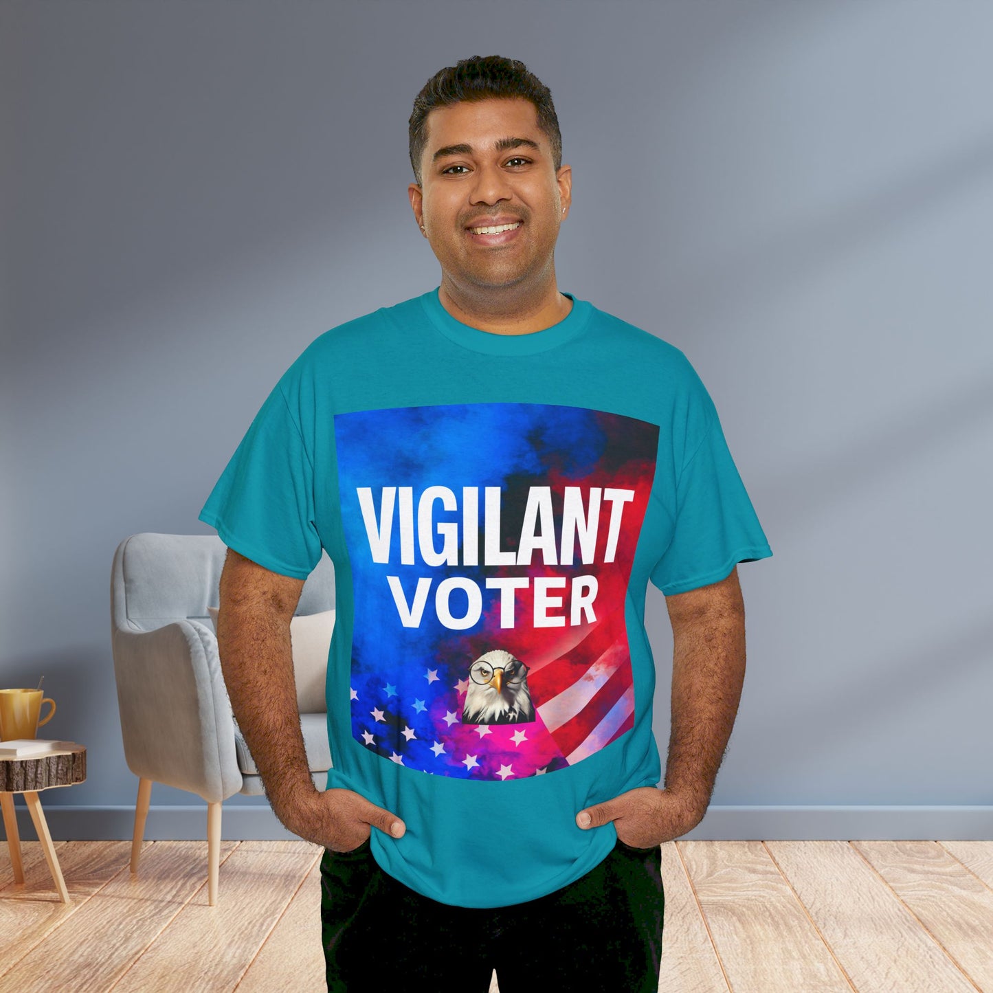 Vigilant Voter Shirt- Vote Blue Save Democracy Tee- Democrat Presidential Election T-Shirt