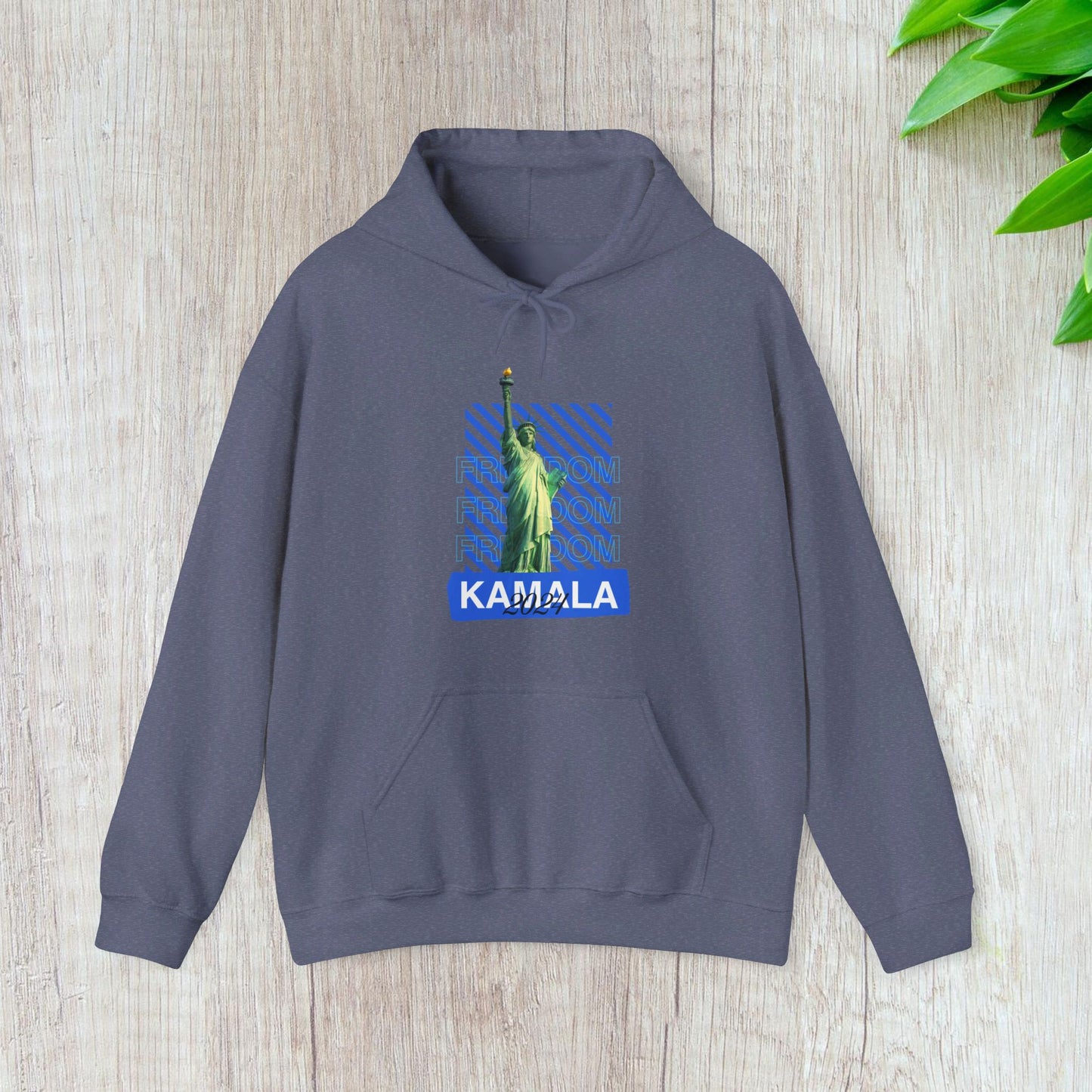 Freedom Kamala 2024 Hooded Sweatshirt - Statue of Liberty Freedom Hoodie - Pullover Hoodie