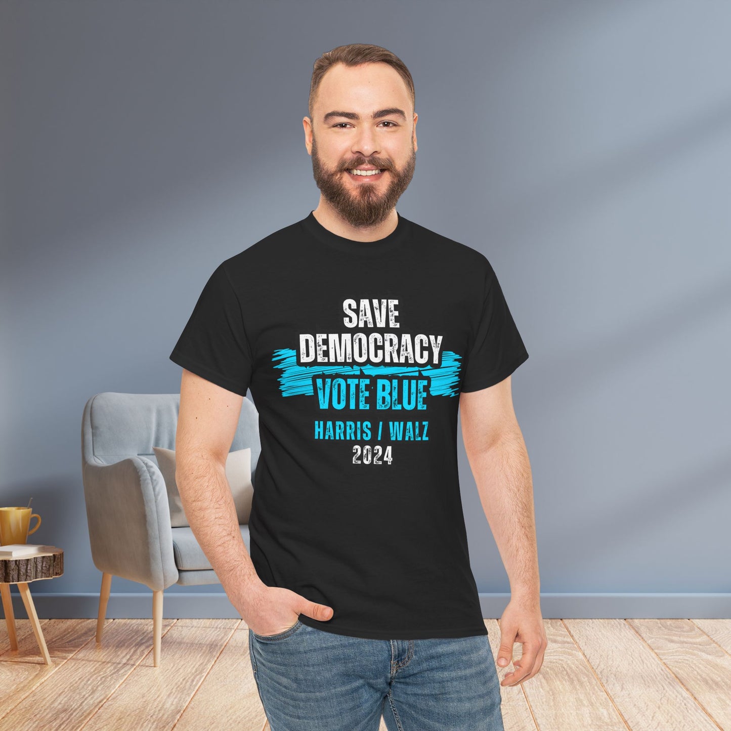 Save Democracy Vote Blue Shirt- Save Democracy Tee- Democrat Presidential Election T-Shirt