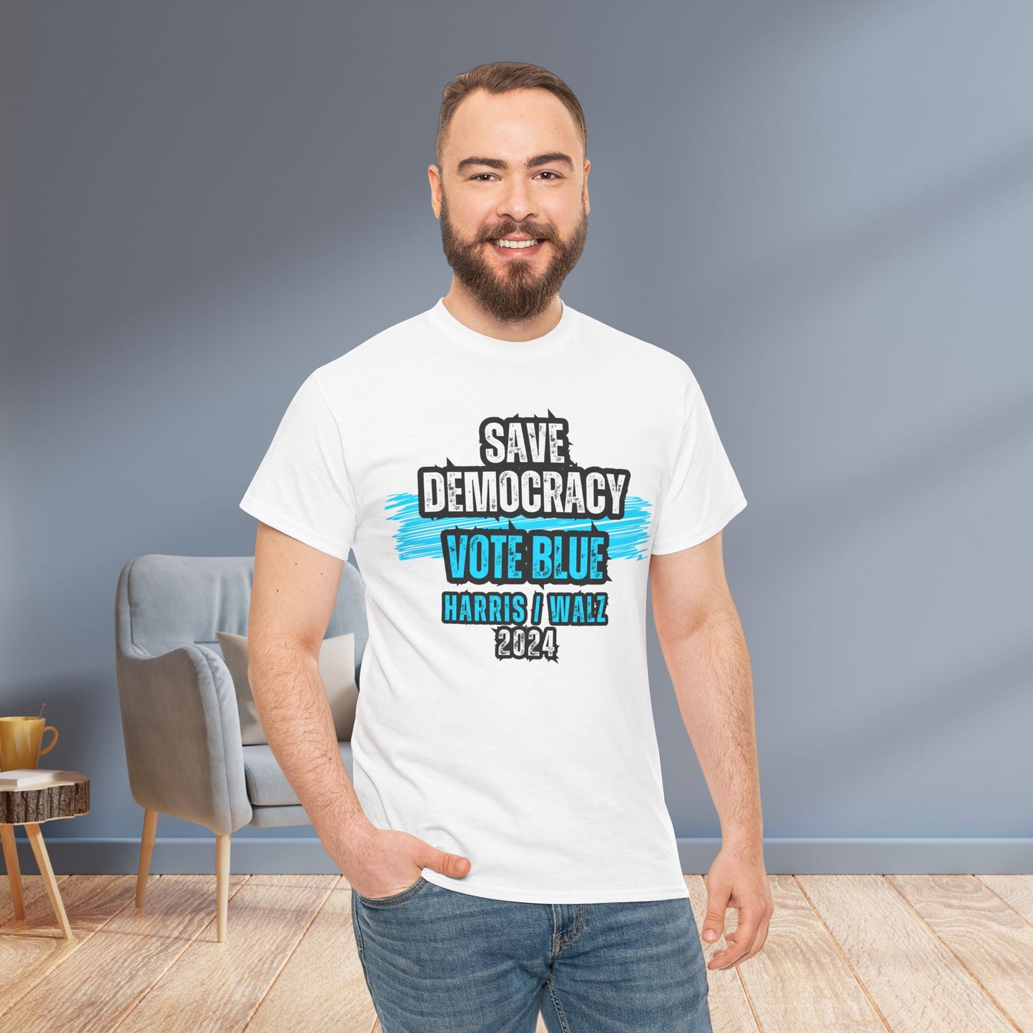 Save Democracy Vote Blue Shirt- Save Democracy Tee- Democrat Presidential Election T-Shirt