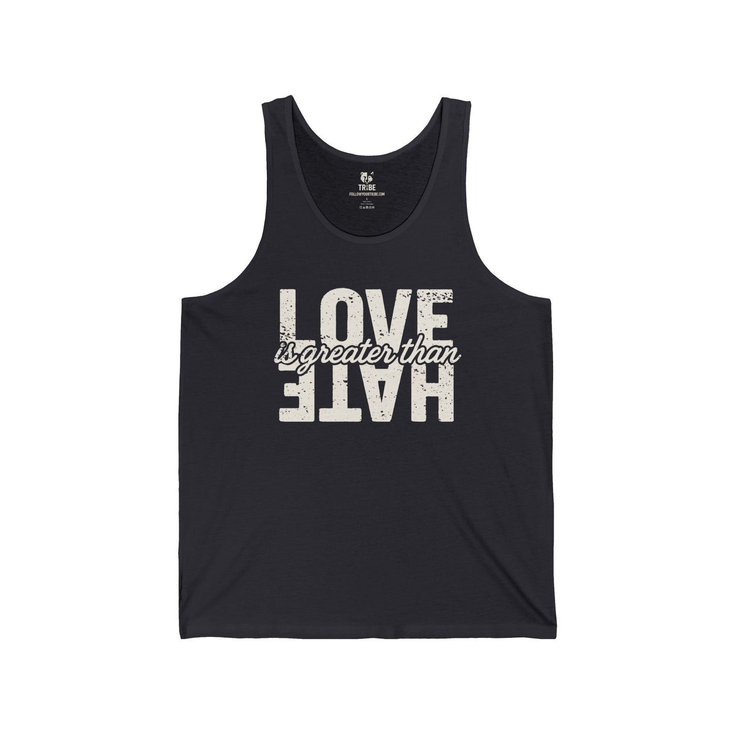 Protest Tank Top Love Is Greater Than Hate Social Justice Shirt Anti-Trump Merch Anti-Fascism Gear Resistance Tank Top Democrat Apparel