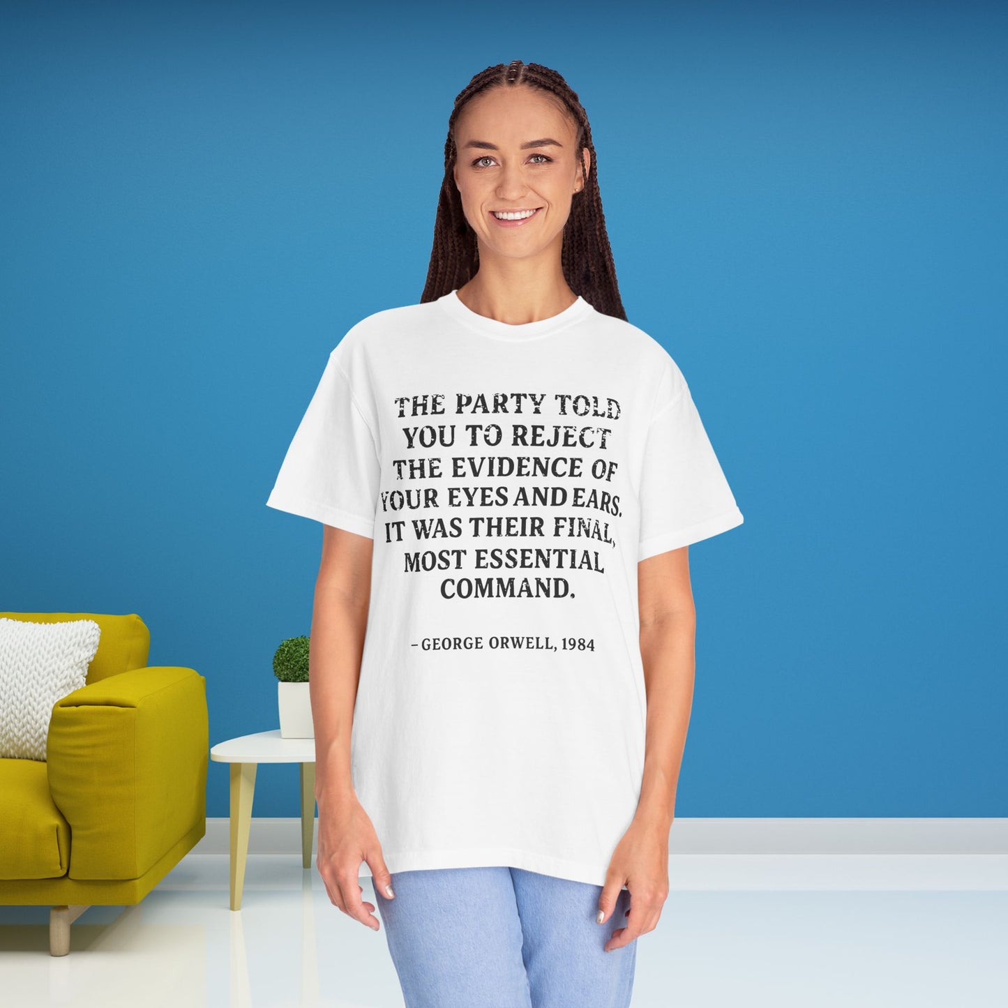George Orwell's 1984 Protest Shirt Social Justice Anti-Trump Gear Resistance Tee Anti-Fascism TShirt Comfort Colors T-Shirt Democrat Apparel