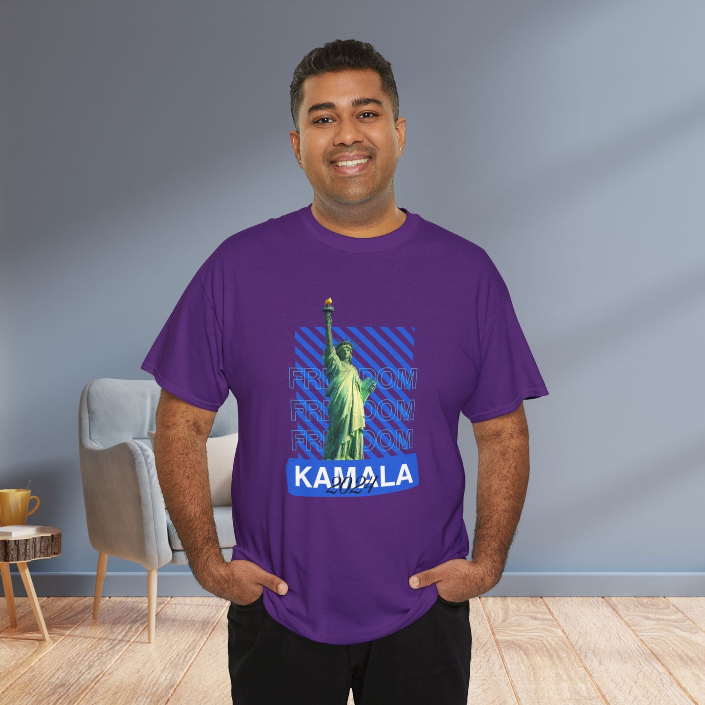 Statue of Liberty Kamala 2024 Freedom Shirt- Vote Blue T-Shirt- Democrat Presidential Election T-Shirt- Save Democracy Shirt