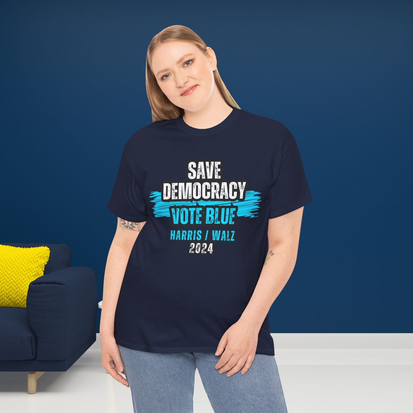 Save Democracy Vote Blue Shirt- Save Democracy Tee- Democrat Presidential Election T-Shirt