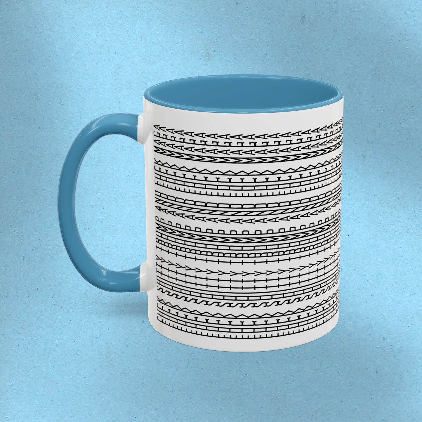 FDT Mug Hidden Message Mug Fuck Shitty Trump and Fuck Maga Coffee Cup FDT Ceramic Cup Foxtrot Delta Tango Anti-Fascism Anti-Trump Merch