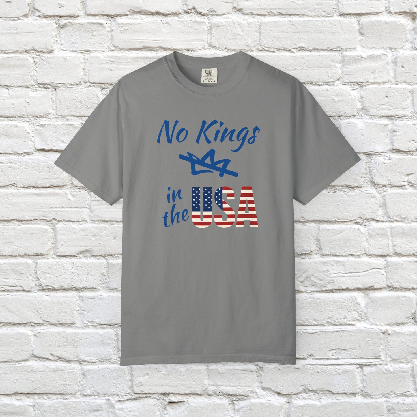 No Kings in the USA Protest Tee Resistance Social Justice Shirt Comfort Colors Ring-Spun US Cotton Resist Anti Trump Democrat Apparel
