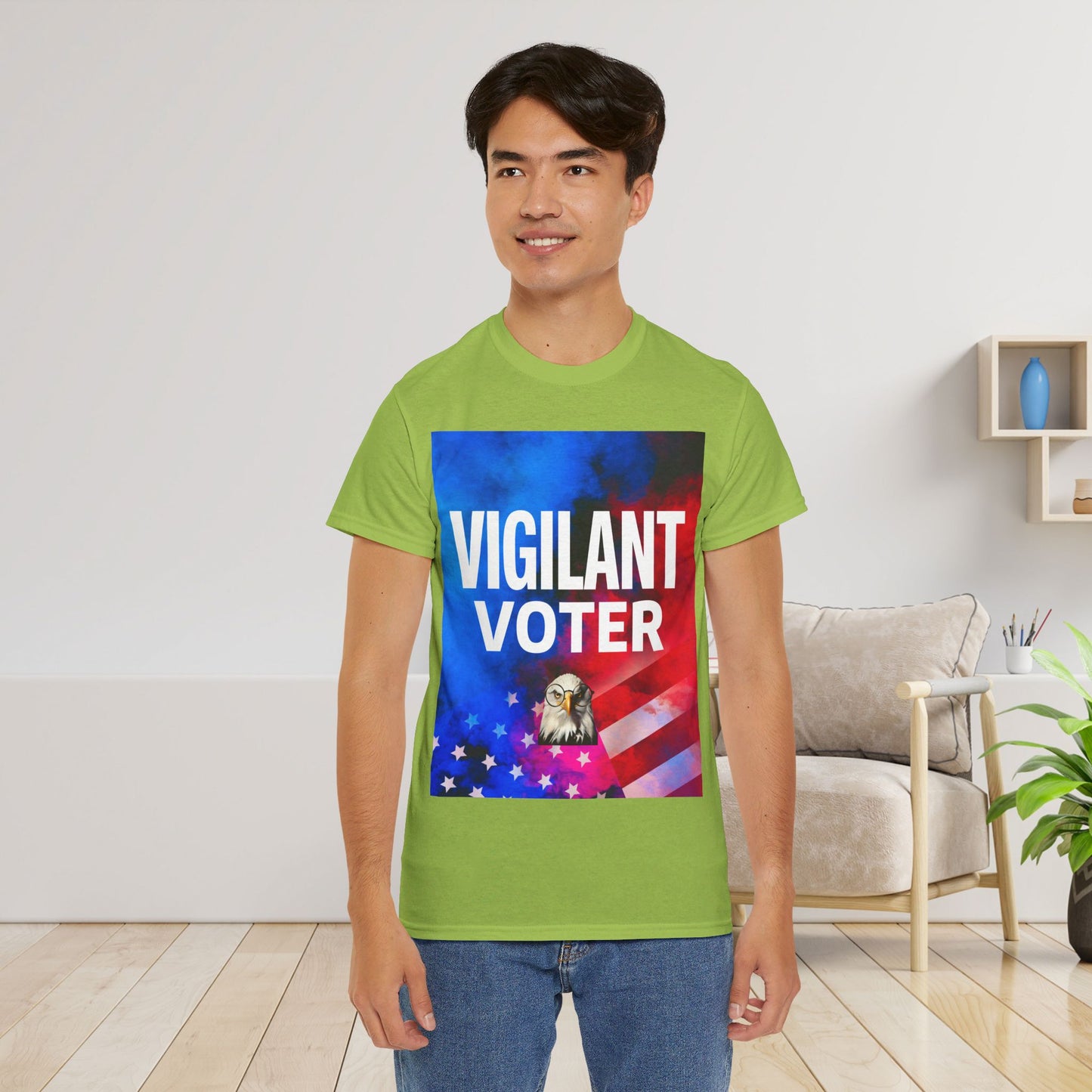 Vigilant Voter Shirt- Vote Blue Save Democracy Tee- Democrat Presidential Election T-Shirt