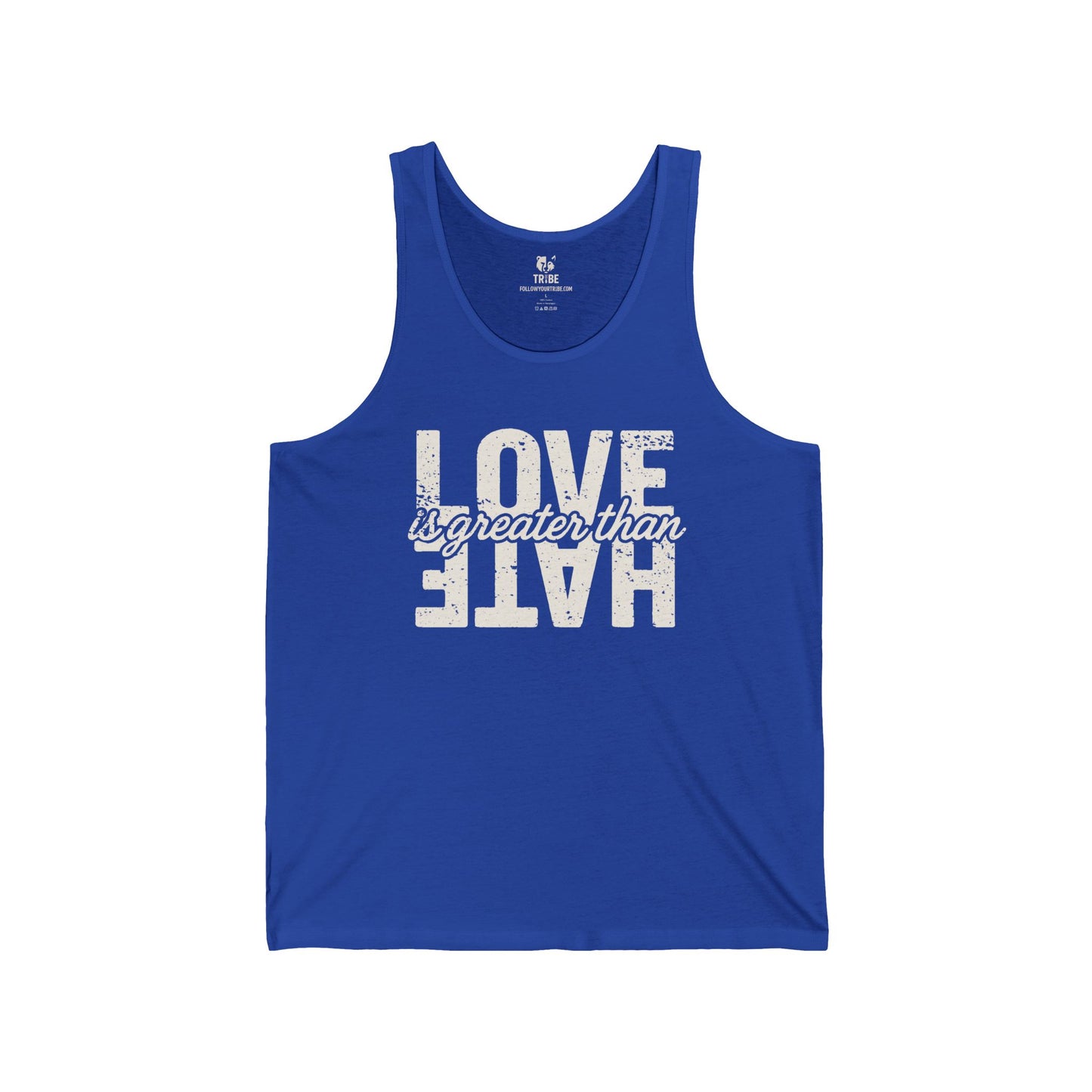 Protest Tank Top Love Is Greater Than Hate Social Justice Shirt Anti-Trump Merch Anti-Fascism Gear Resistance Tank Top Democrat Apparel