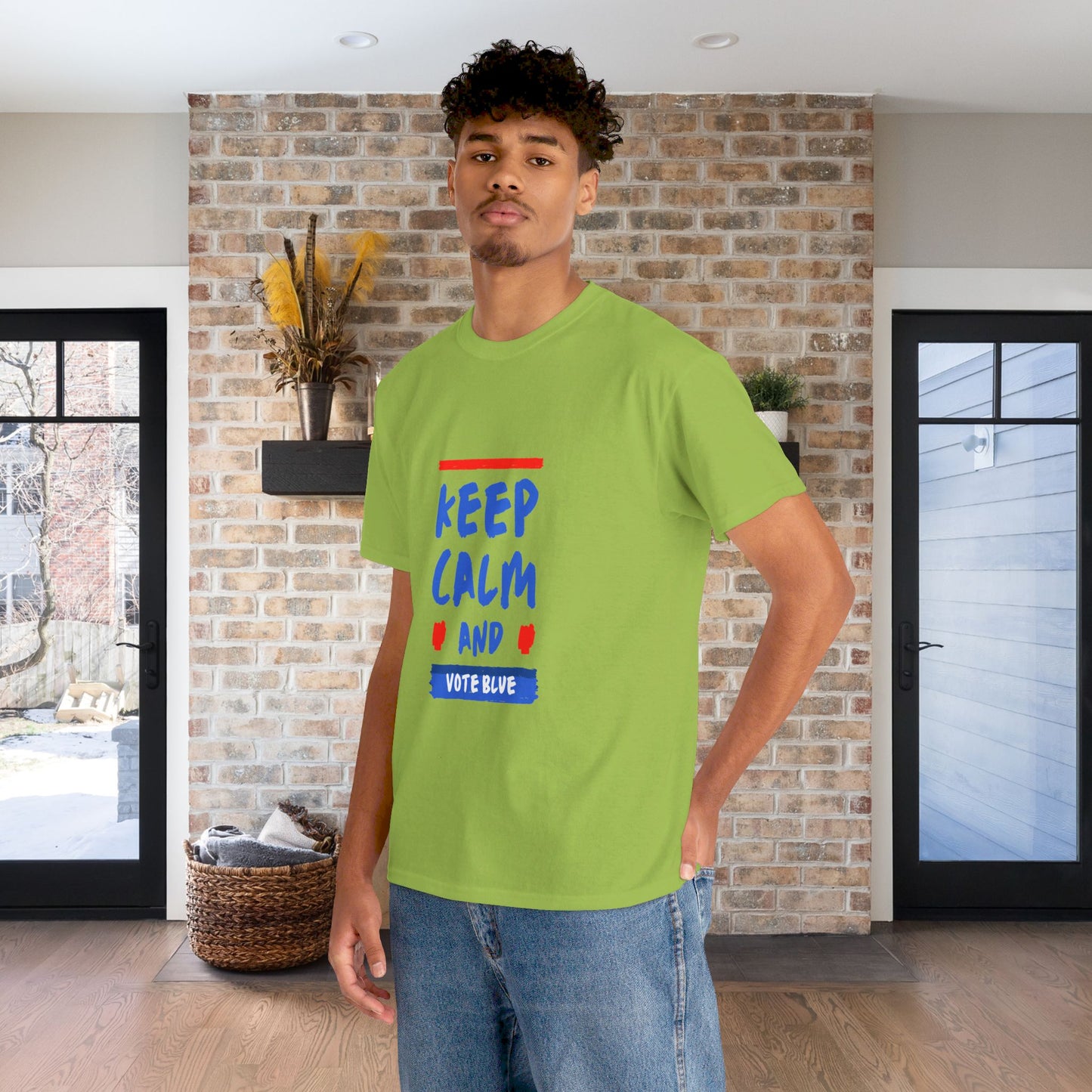 Keep Calm and Vote Blue Shirt- Save Democracy Tee- Democrat Presidential Election T-Shirt