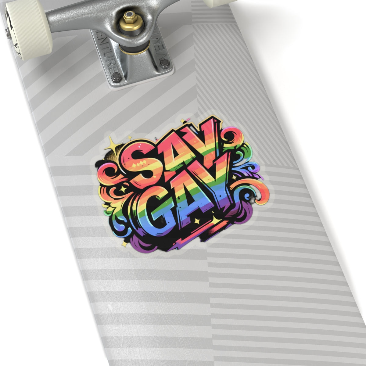 Just Say Gay LGBT Water Bottle Sticker for Laptop LGBTQ Decal Queer Lesbian Bisexual Transgender Gay Pride Merch LGBTQIA Political Adhesive