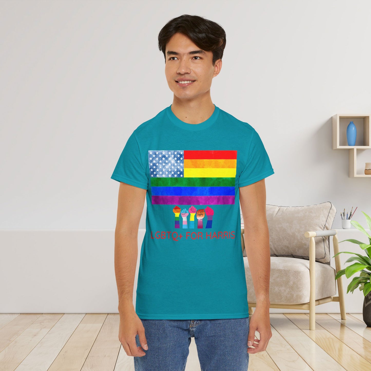 LGBTQ+ for Harris Shirt- Queer for Harris Tee-  Democrat Presidential Election T-Shirt