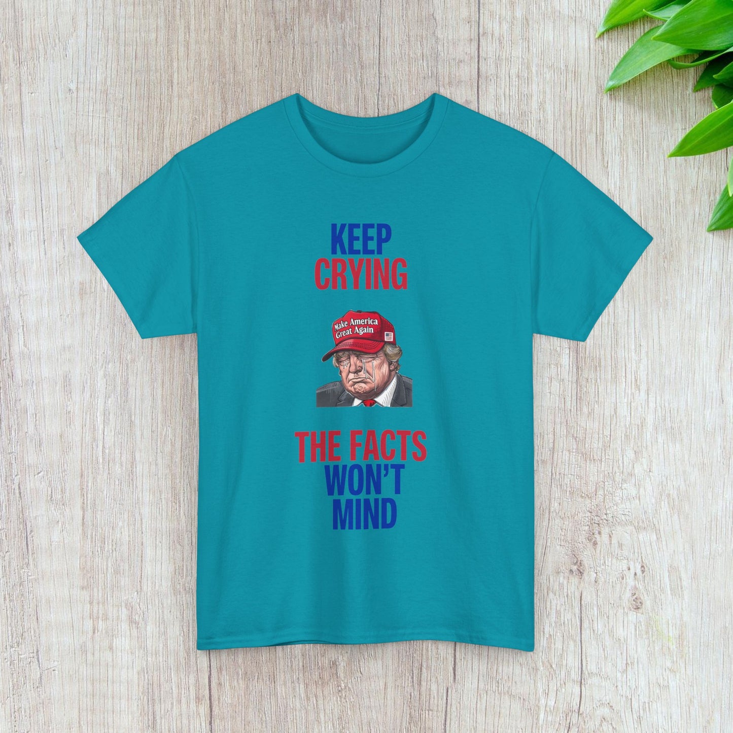 Keep Crying Facts Won't Mind Shirt- Humorous Anti-Fascism Tee-  Democrat Presidential Election T-Shirt