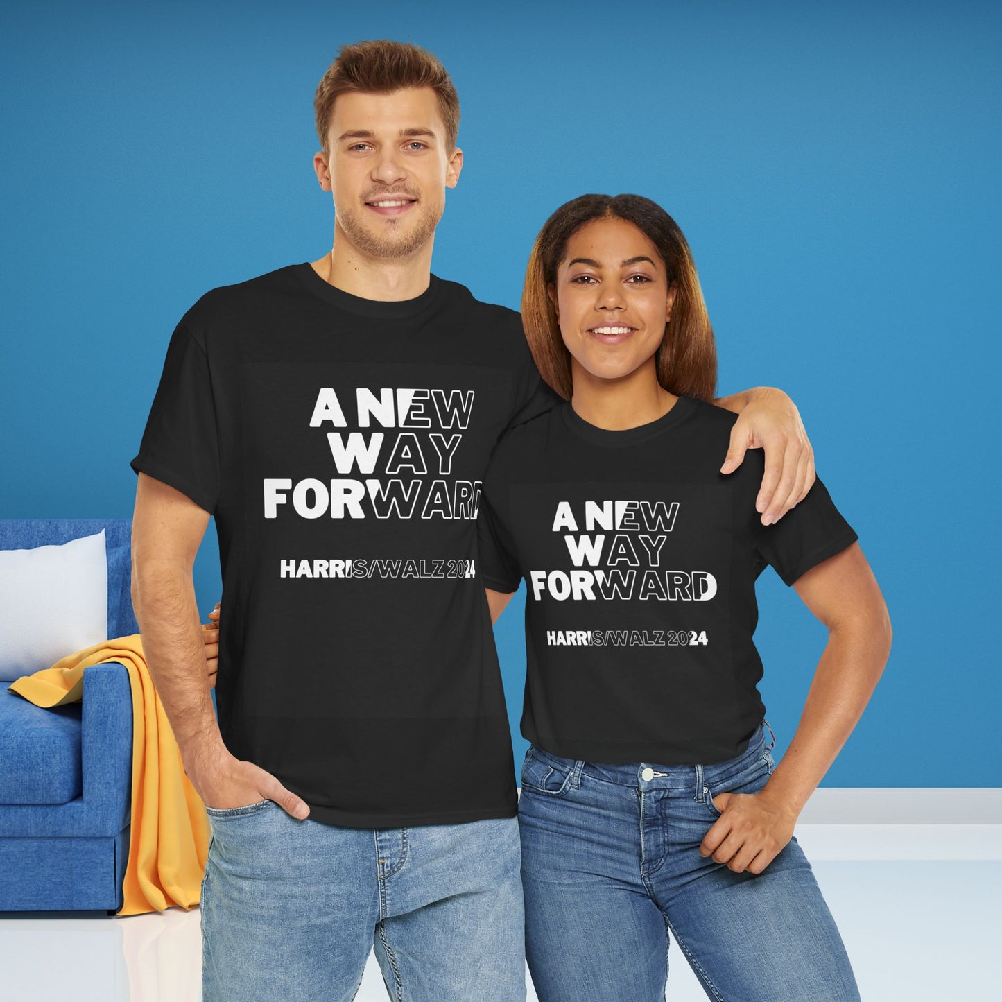 New Way Forward Shirt- We're Not Going Back Tee-  Democrat Presidential Election T-Shirt