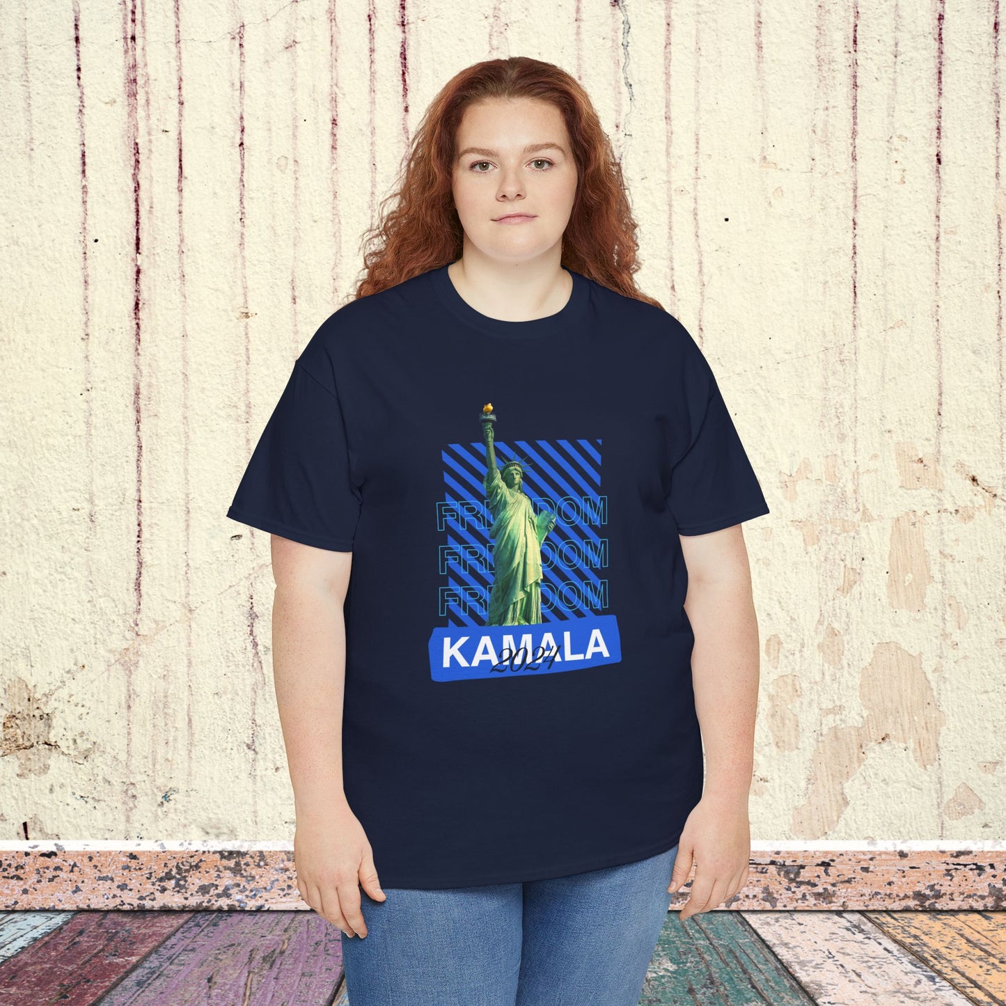 Statue of Liberty Kamala 2024 Freedom Shirt- Vote Blue T-Shirt- Democrat Presidential Election T-Shirt- Save Democracy Shirt