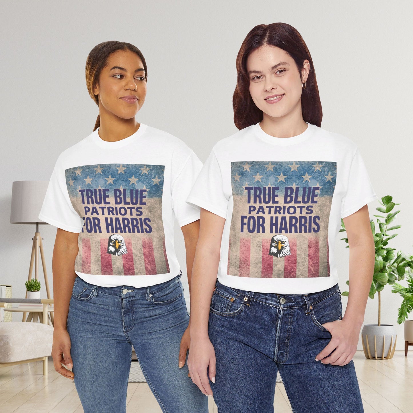 True Blue Patriots for Harris Shirt- Save Democracy Tee- Democrat Presidential Election T-Shirt