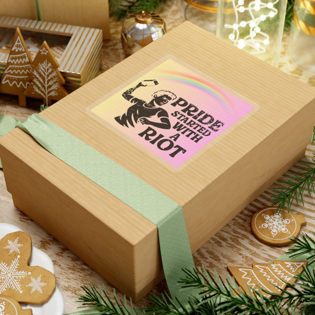 Stonewall Protest LGBT Water Bottle Sticker Laptop LGBTQ Decal Queer Lesbian Bisexual Transgender Gay Pride Merch LGBTQIA Political Adhesive