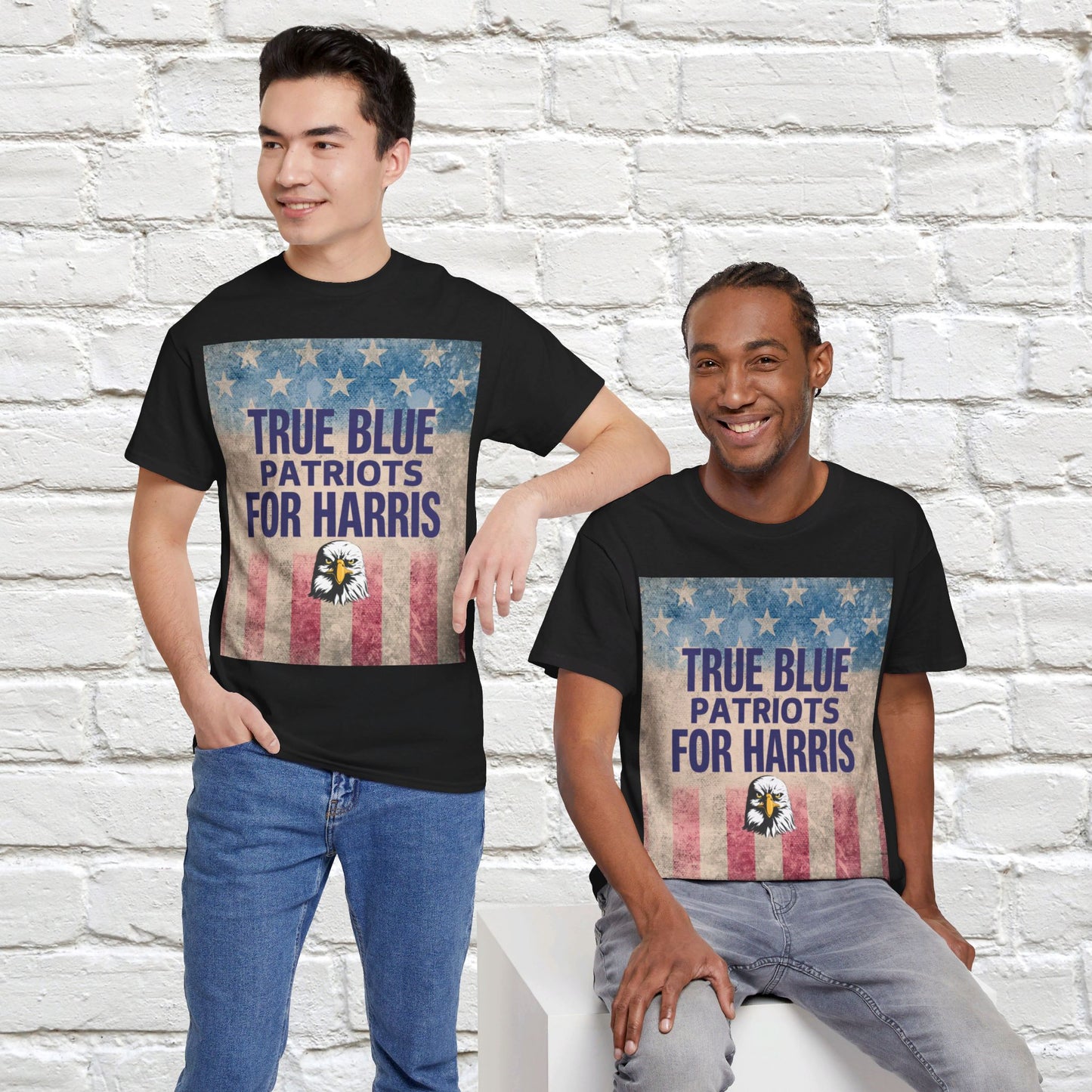 True Blue Patriots for Harris Shirt- Save Democracy Tee- Democrat Presidential Election T-Shirt