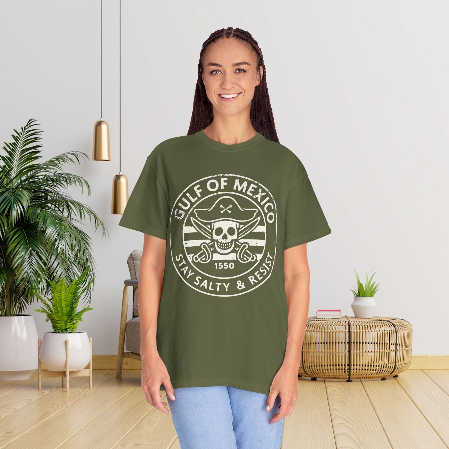 Gulf of Mexico Tee Pirate Resist T-Shirt Social Justice Shirt Comfort Colors Resistance Tee Anti Trump Protest TTshirt Democrat Apparel