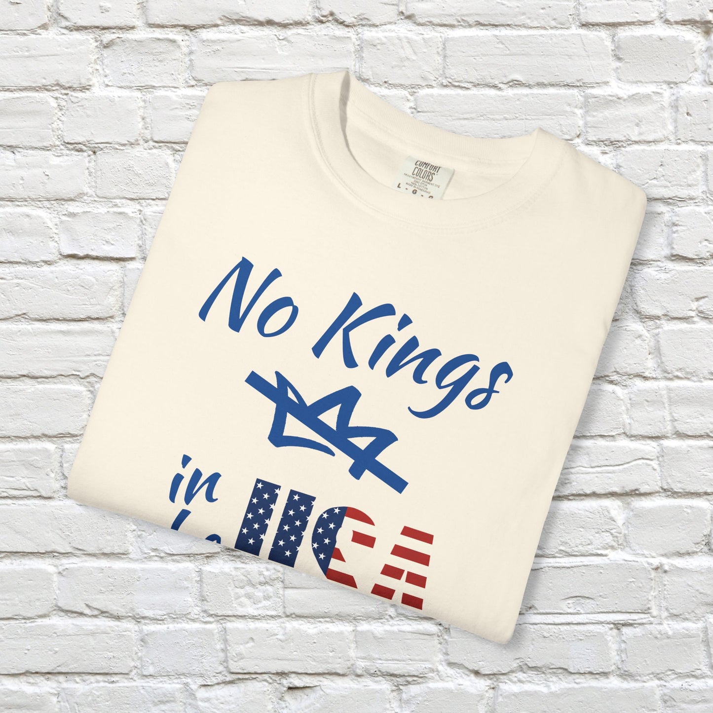 No Kings in the USA Protest Tee Resistance Social Justice Shirt Comfort Colors Ring-Spun US Cotton Resist Anti Trump Democrat Apparel
