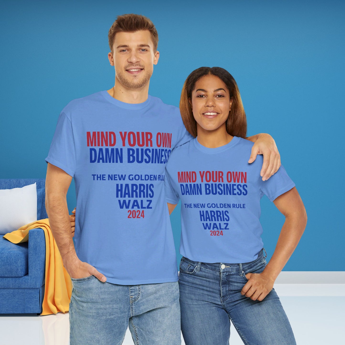 Mind Your Own Damn Business Shirt- Harris Walsh Tee-  Democrat Presidential Election T-Shirt