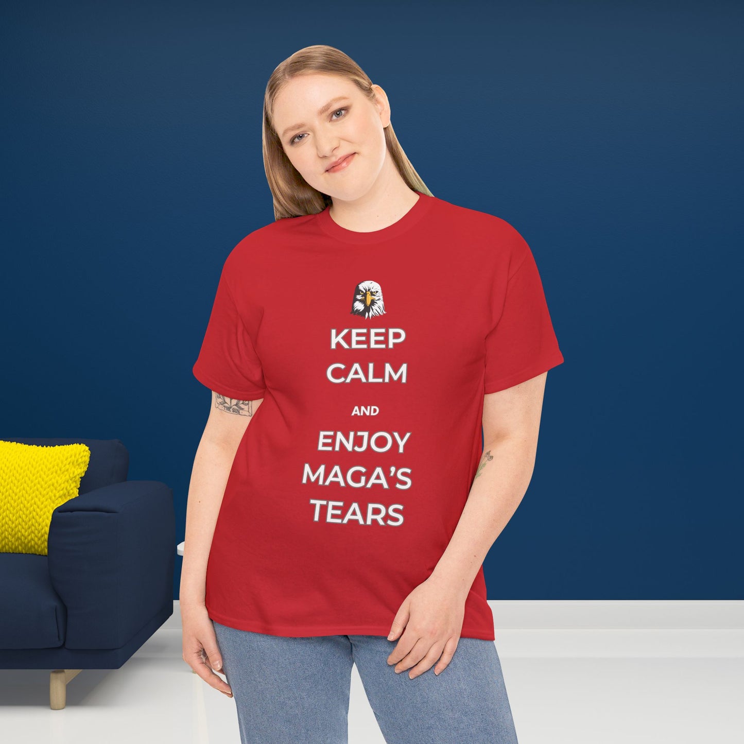 Keep Calm and Enjoy MAGA's Tears Shirt- Harris Walz Tee-  Democrat Presidential Election T-Shirt