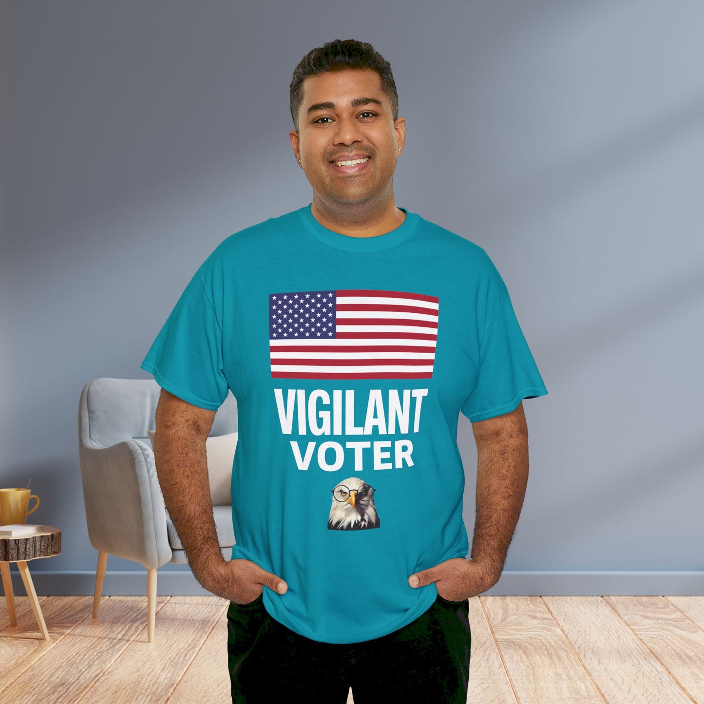 Vigilant Voter Shirt- Vote Blue Save Democracy Tee- Democrat Presidential Election T-Shirt