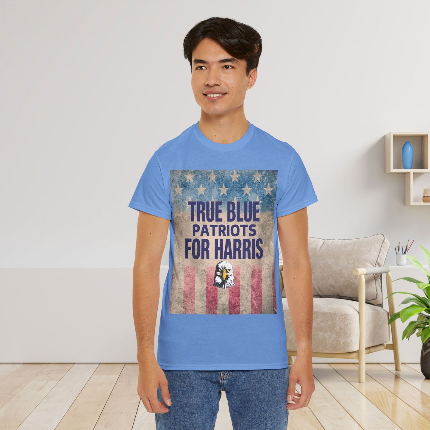 True Blue Patriots for Harris Shirt- Save Democracy Tee- Democrat Presidential Election T-Shirt