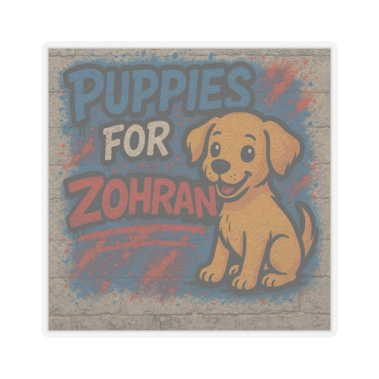 Political Sticker Puppies for Zohran Mamdani Merch NYC New York City Mayor 2025 Decal FDT Anti-Fascism Resistance Decal Social Democrat