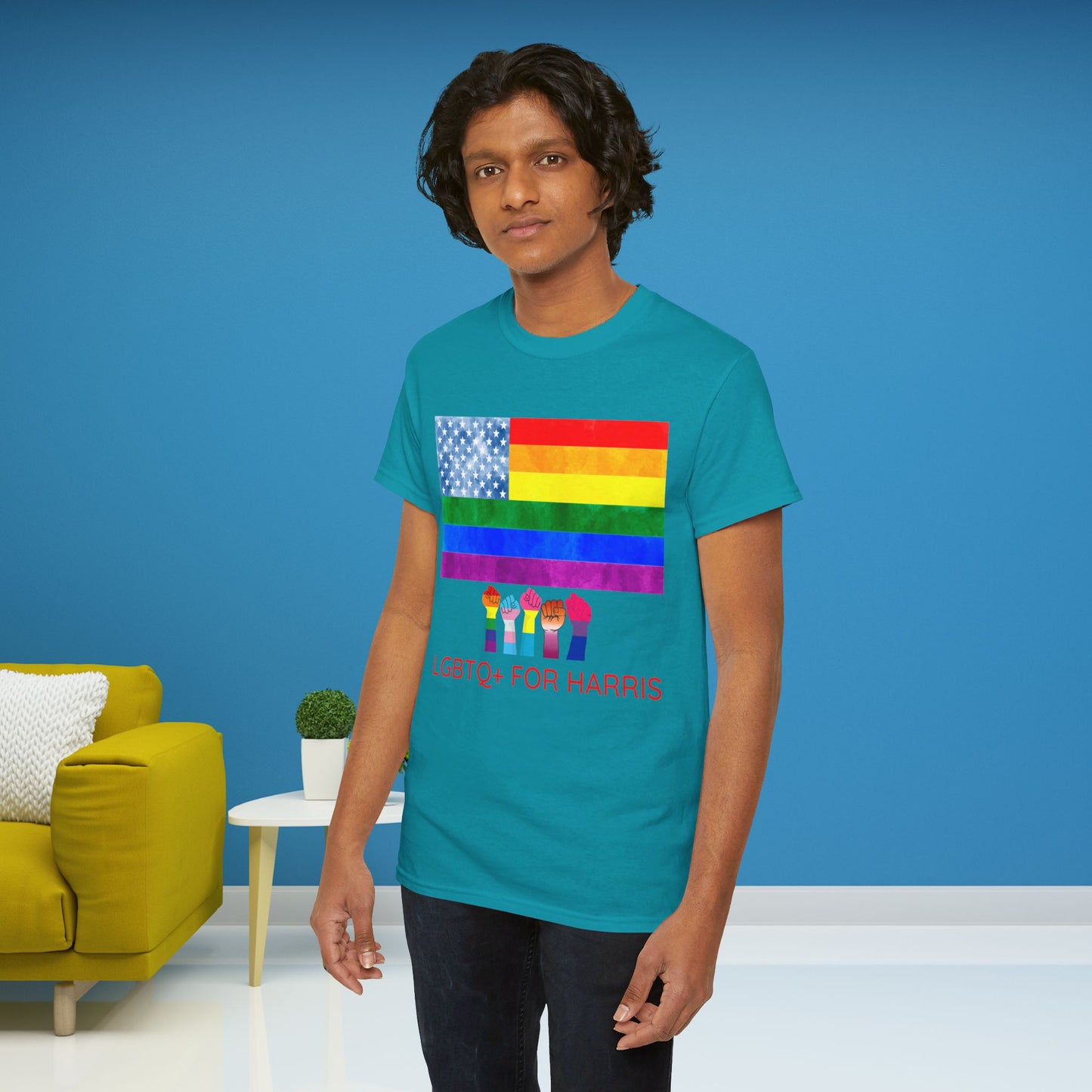 LGBTQ+ for Harris Shirt- Queer for Harris Tee-  Democrat Presidential Election T-Shirt