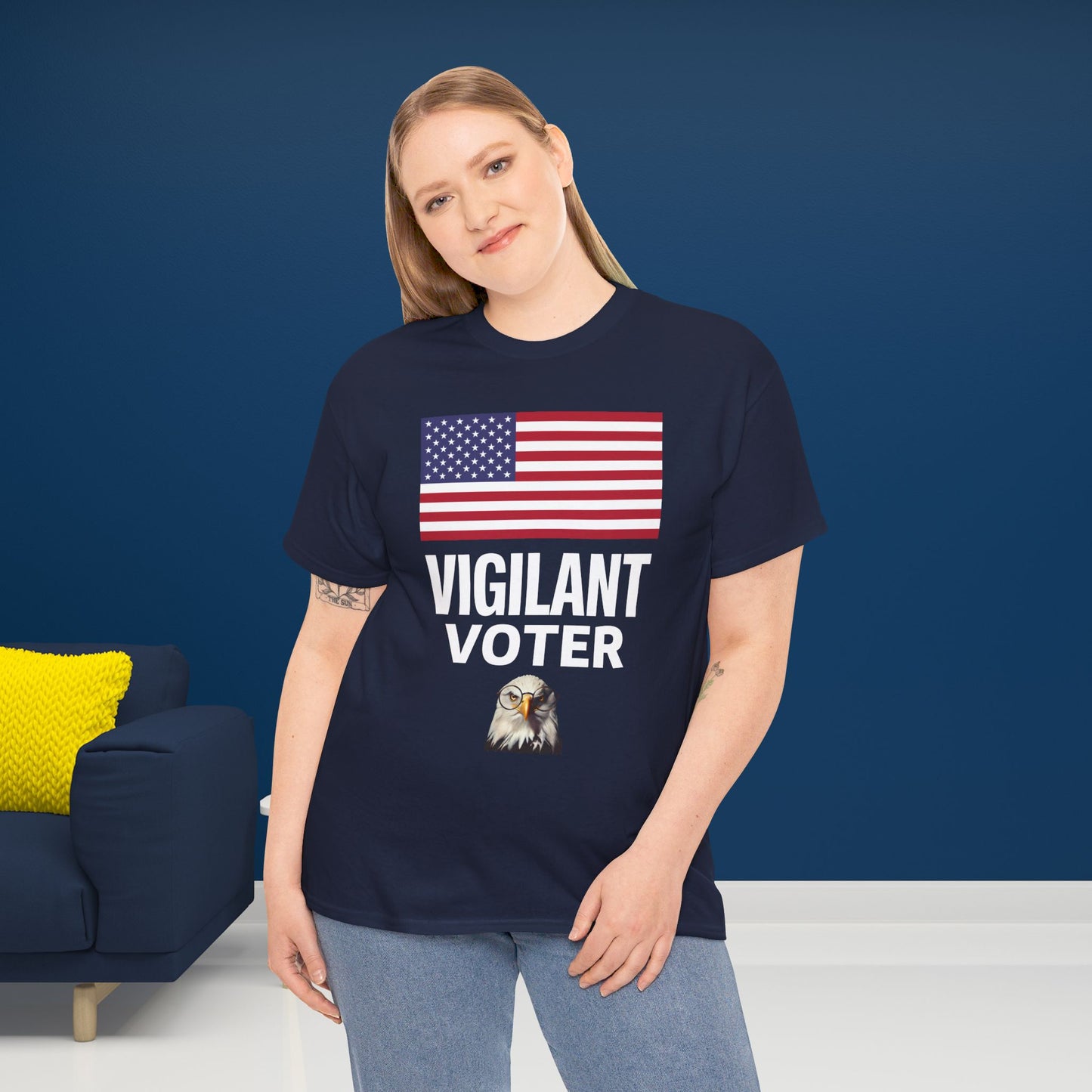 Vigilant Voter Shirt- Vote Blue Save Democracy Tee- Democrat Presidential Election T-Shirt