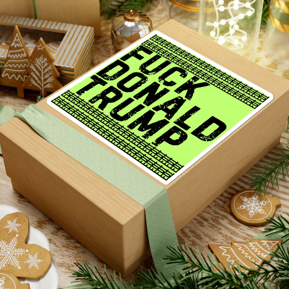 Resist Sticker Anti-Trump Merch FDT Fuck Donald Trump Foxtrot Delta Tango Political Decal Protest Sticker Activist Anti-Fascism Resist Decal