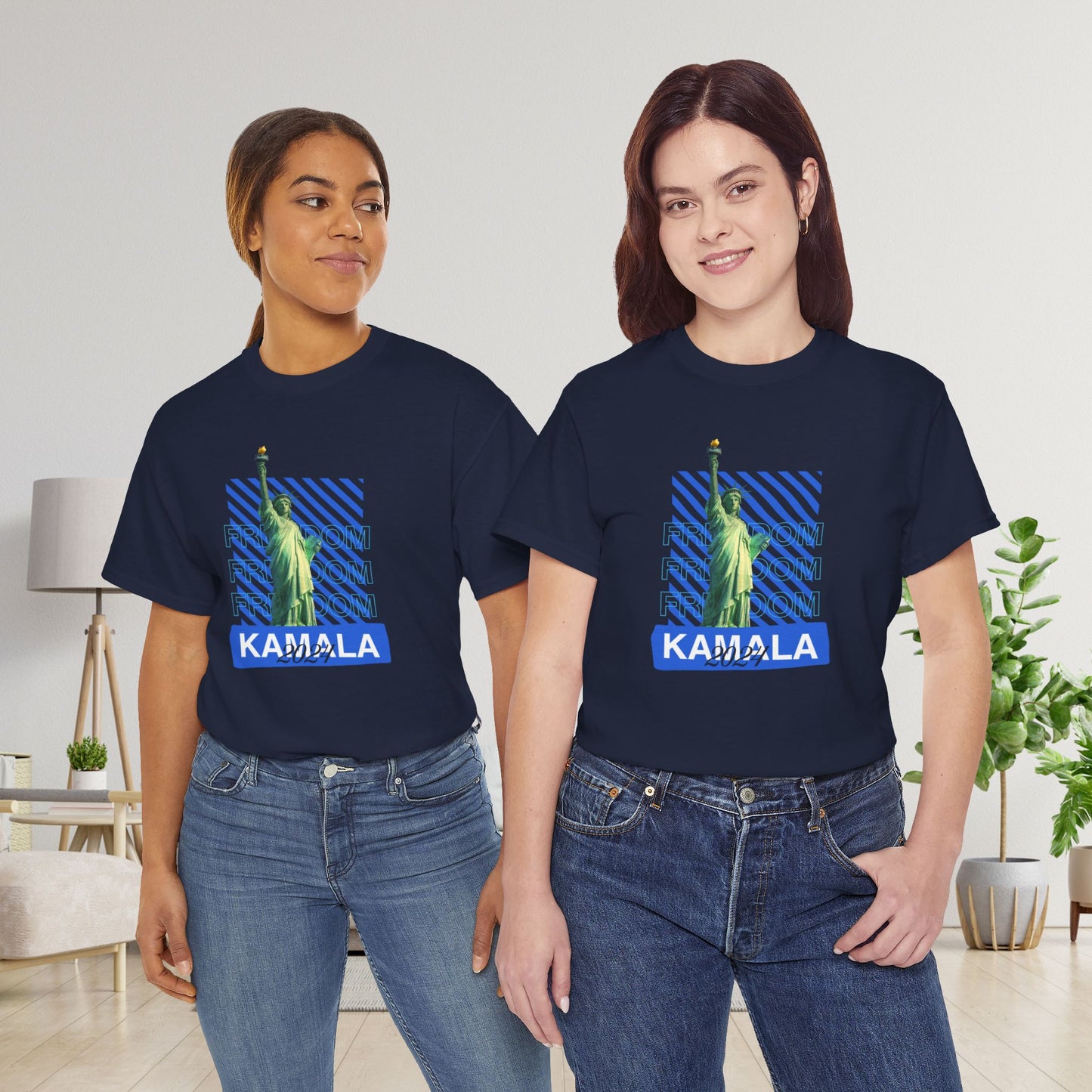 Statue of Liberty Kamala 2024 Freedom Shirt- Vote Blue T-Shirt- Democrat Presidential Election T-Shirt- Save Democracy Shirt