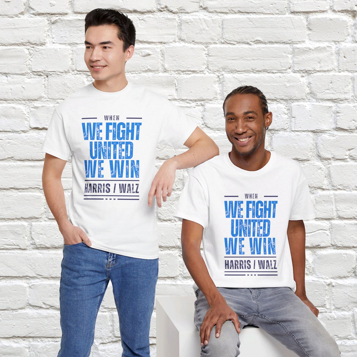 When We Fight United We Win Shirt- Harris Walz Tee-  Democrat Presidential Election T-Shirt