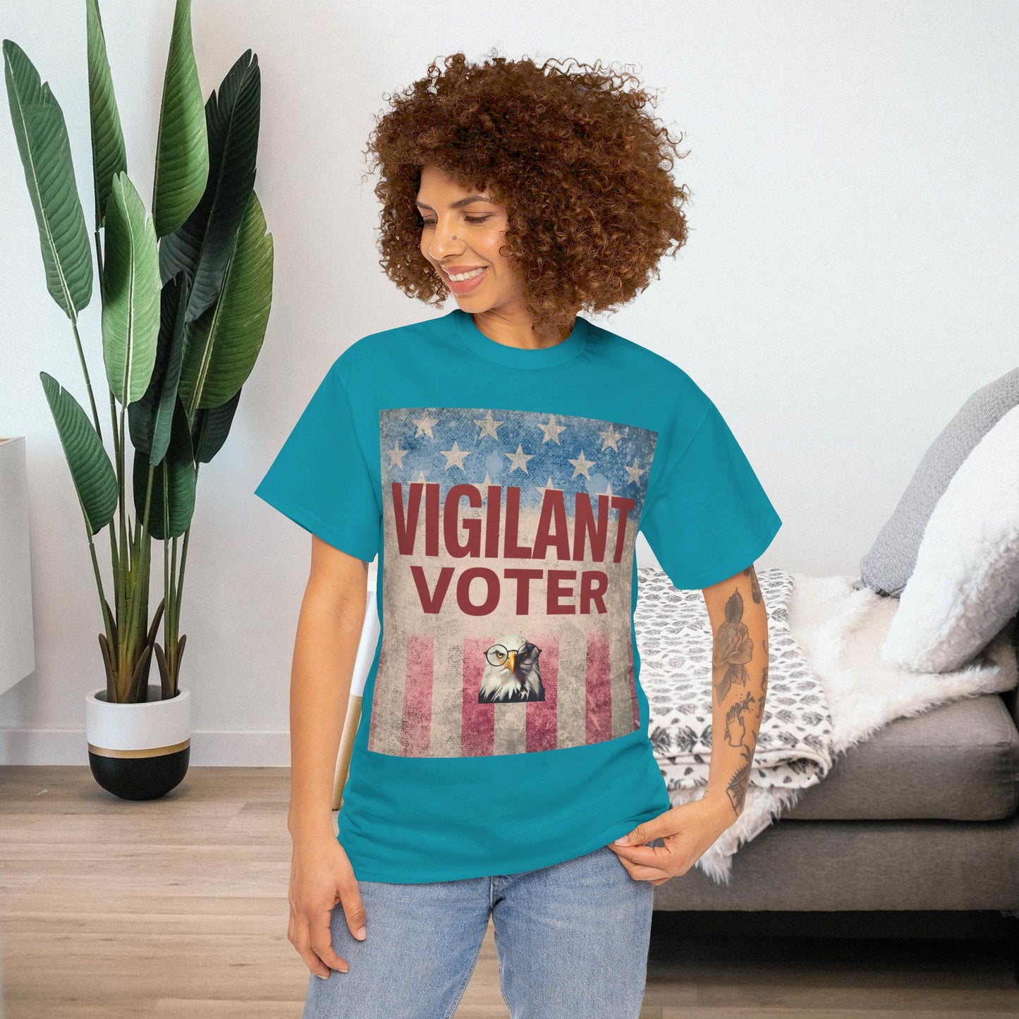 Vigilant Voter Shirt- Vote Blue Save Democracy Tee- Democrat Presidential Election T-Shirt