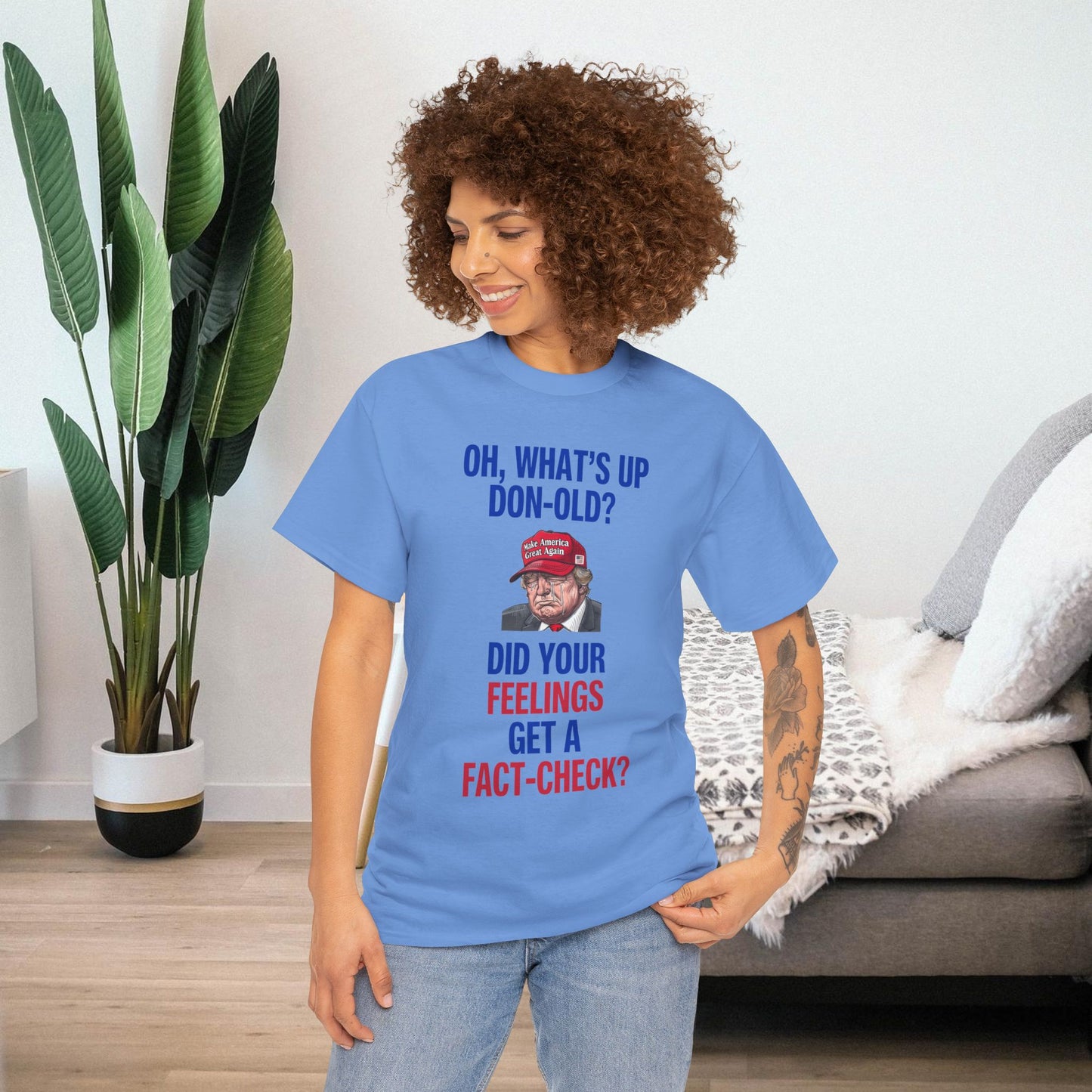 Did Your Feelings Get a Fact-Check? Shirt- Humorous Anti-Fascism Tee-  Democrat Presidential Election T-Shirt