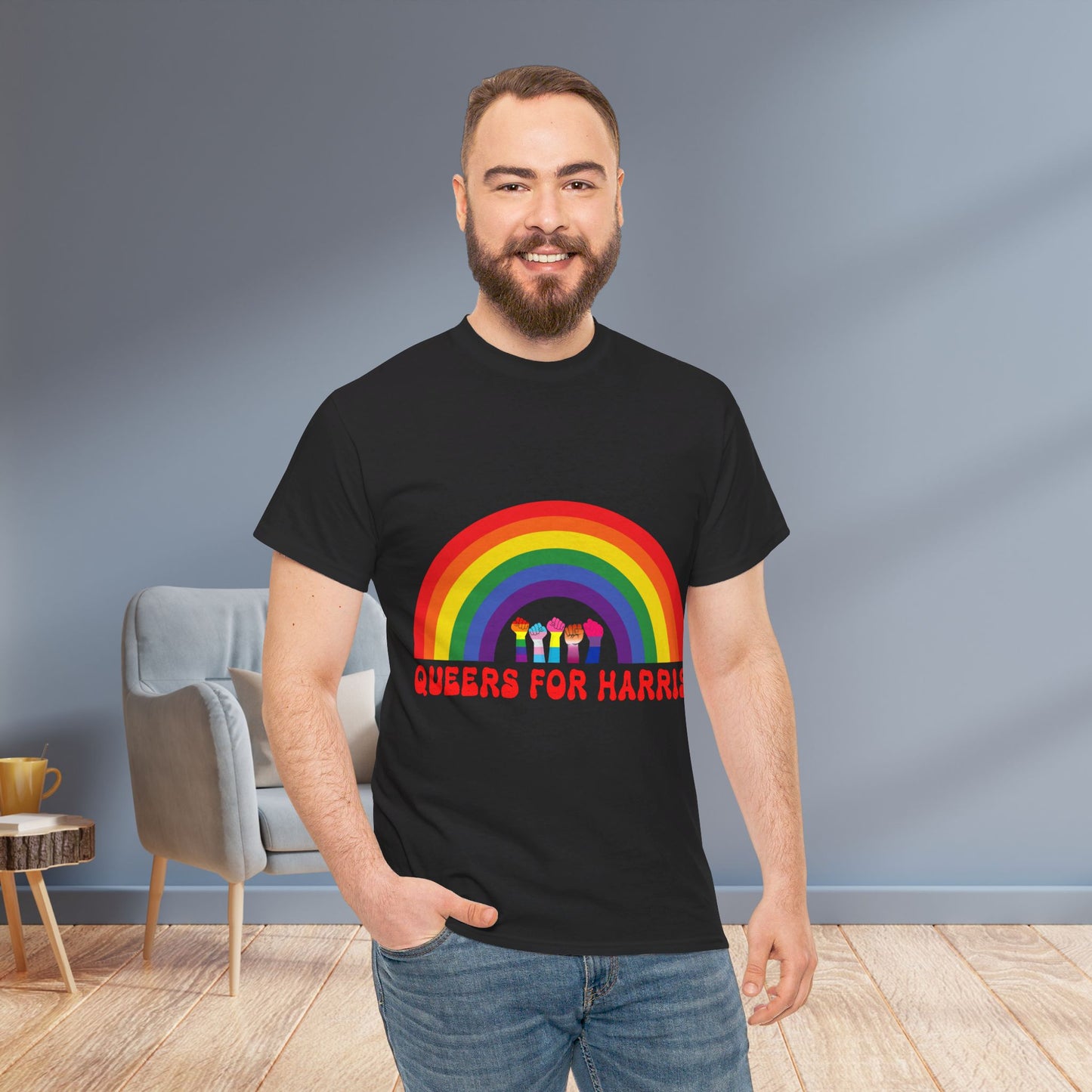 Queers For Harris Shirt- Support LGBTQ Tee-  Democrat Presidential Election T-Shirt