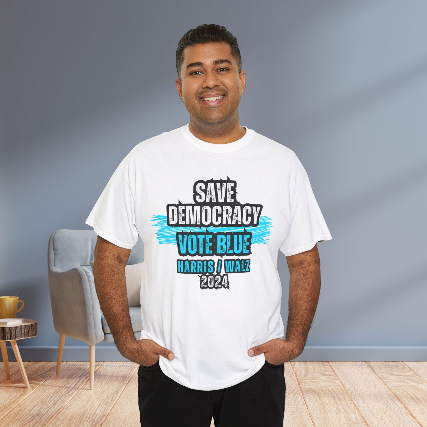 Save Democracy Vote Blue Shirt- Save Democracy Tee- Democrat Presidential Election T-Shirt