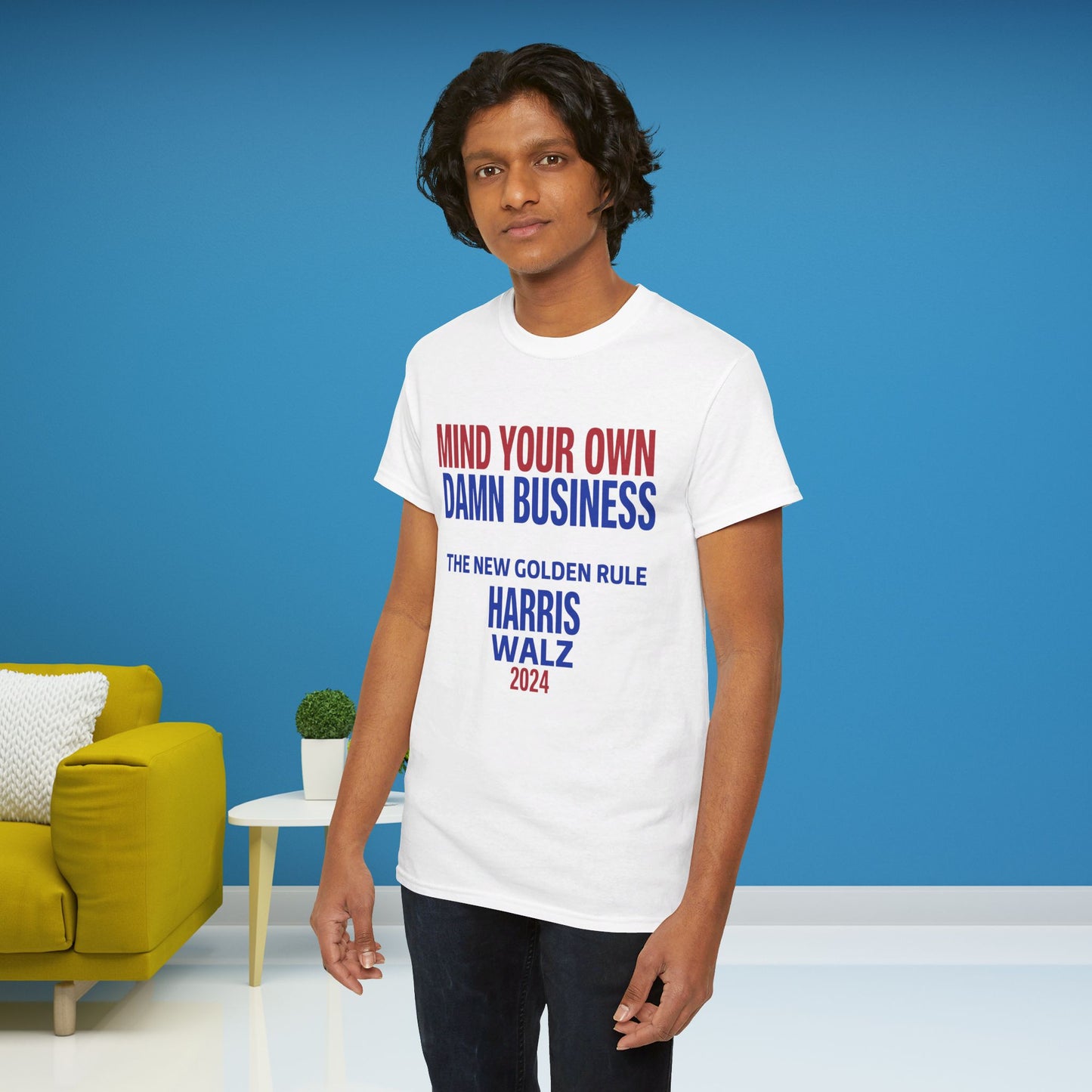 Mind Your Own Damn Business Shirt- Harris Walsh Tee-  Democrat Presidential Election T-Shirt